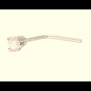 Diamond stud nose ring